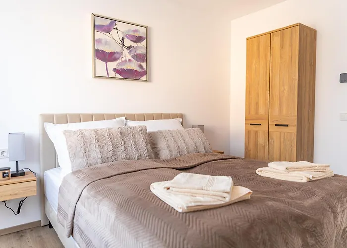 Apartmán Smartstay 91 M2, Balkon, Parkplatz, Self Check-in, 2 Wcs, Kaffeevollautomat